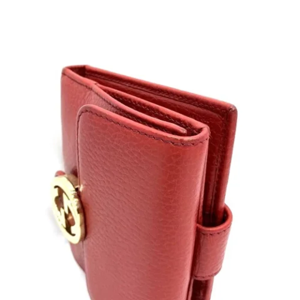 Gucci Vintage Pre-owned Leather wallets Red Dames