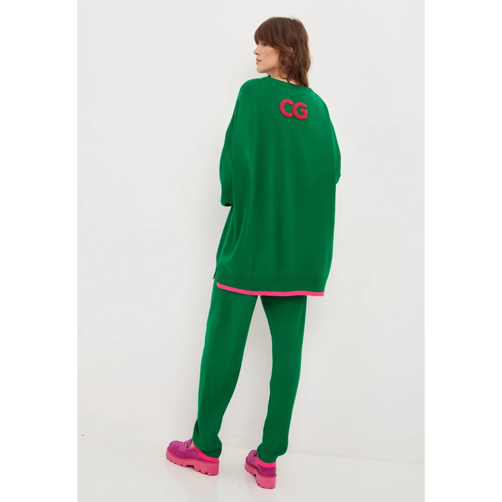 Cesare Gaspari Oversized Jogger set Groen Green Dames