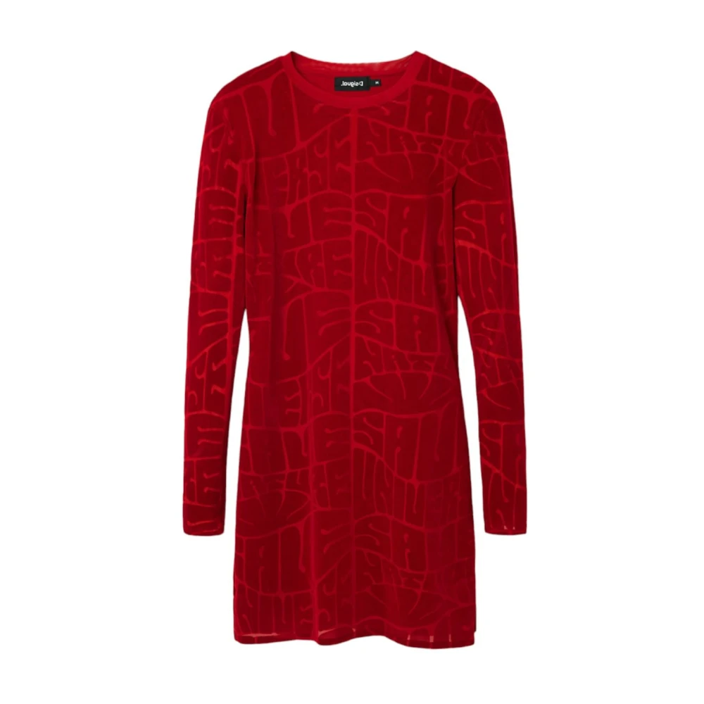 Desigual Kort Klänning Red, Dam