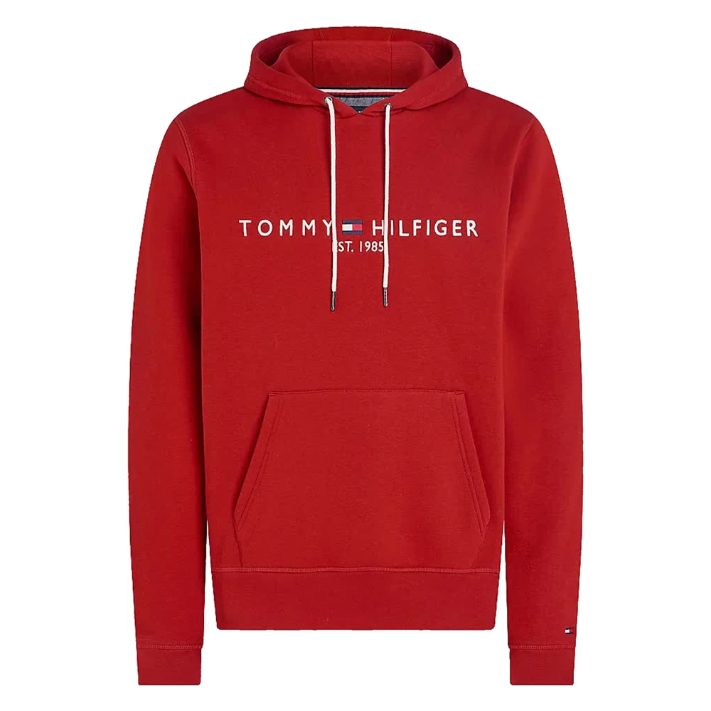 Tommy Hilfiger Donkere Magma Logo Hoodie Red Heren