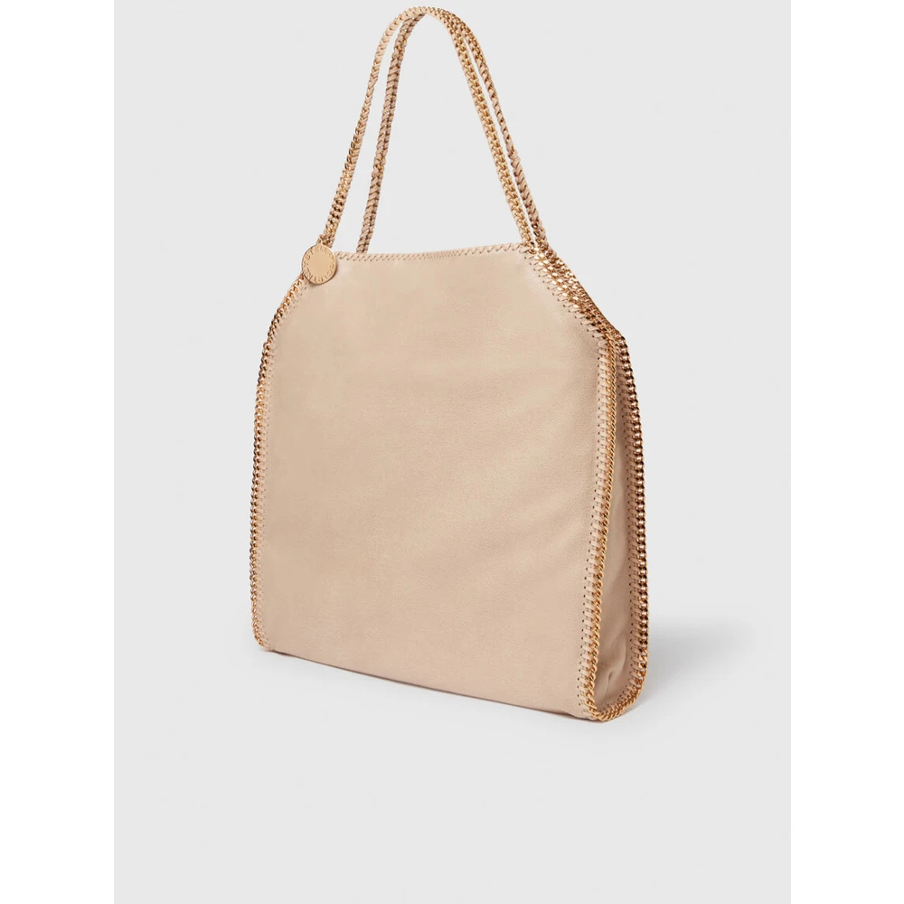 Stella Mccartney Shaggy Eco Tote met Gouden Ketting Beige Dames