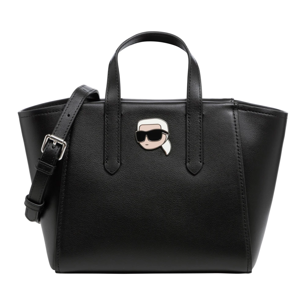 Karl Lagerfeld Totes & shoppers K Ikonik 2.0 Leather S Tote Pn in zwart