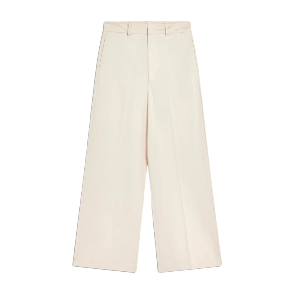 Semicouture Donna Beige - Pantaloni In Gabardina Di Cotone - Trousers - L