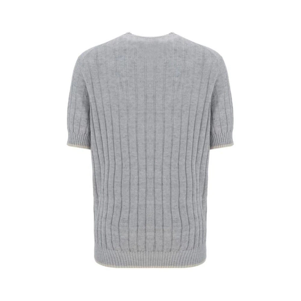 BRUNELLO CUCINELLI Gebreide Trui Gray Heren