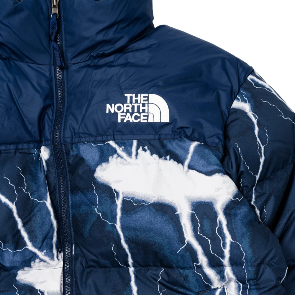 The North Face Retro Nuptse Jas in Blauw Multicolor Heren