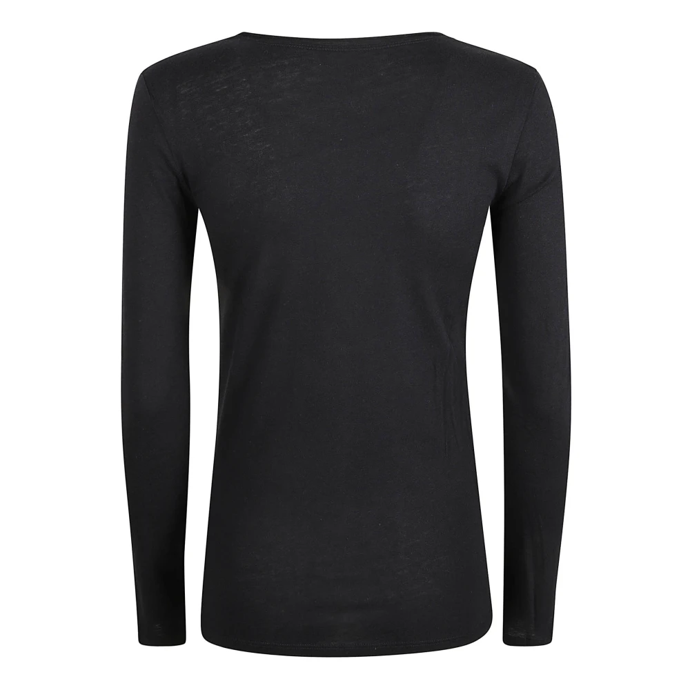 majestic filatures Blauwe Katoen Kasjmier T-shirts en Polos Blue Dames