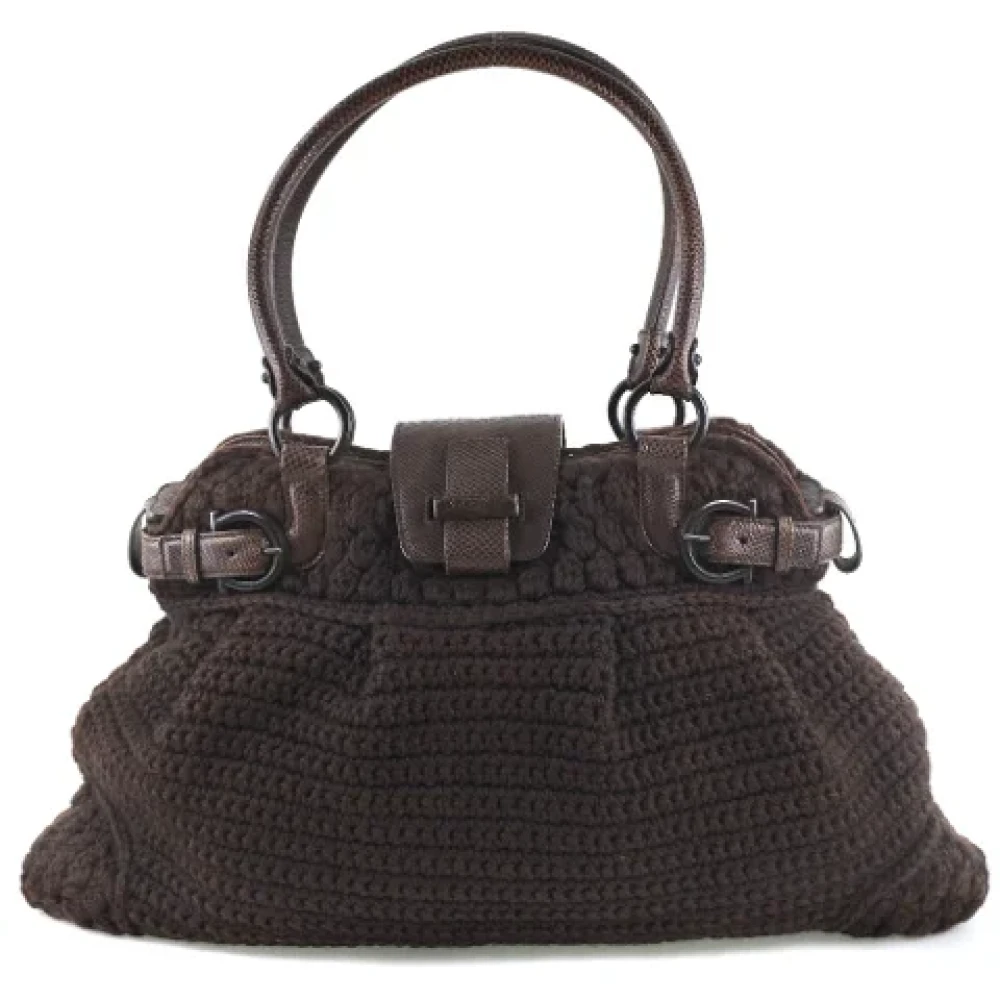 Salvatore Ferragamo Pre-owned Leather shoulder-bags Brown Dames