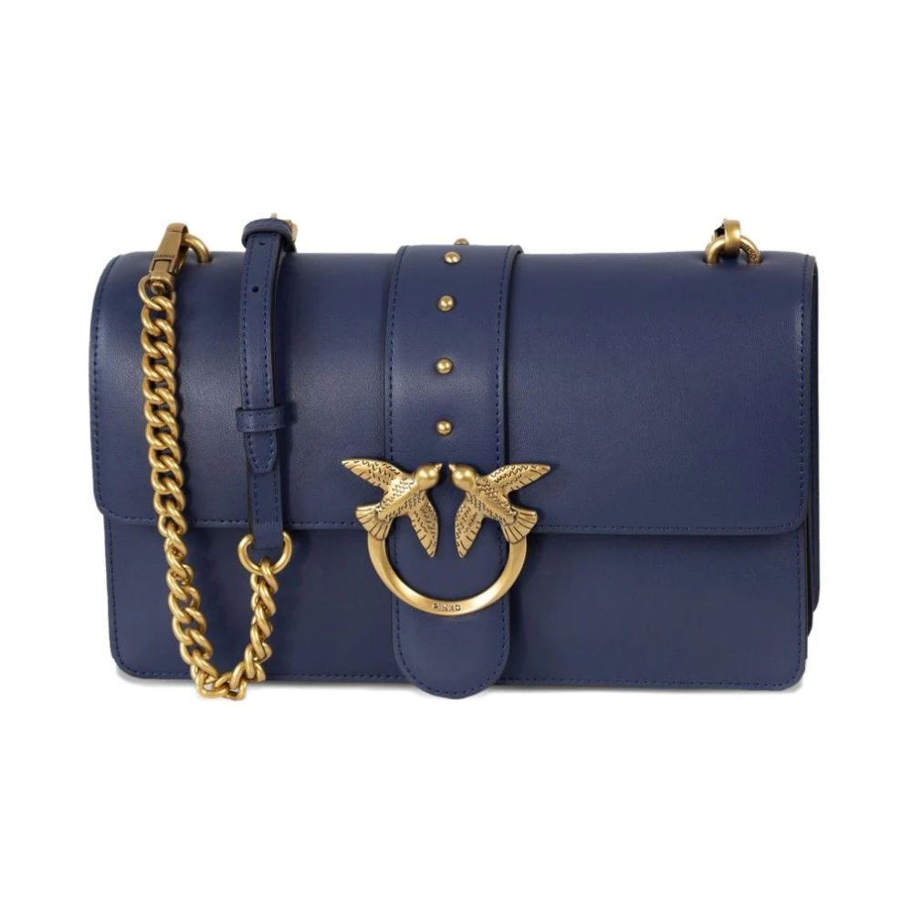 Pinko Women's Blue Cross Body Bags, One Size, And Gold Shoulder Bag Aw25