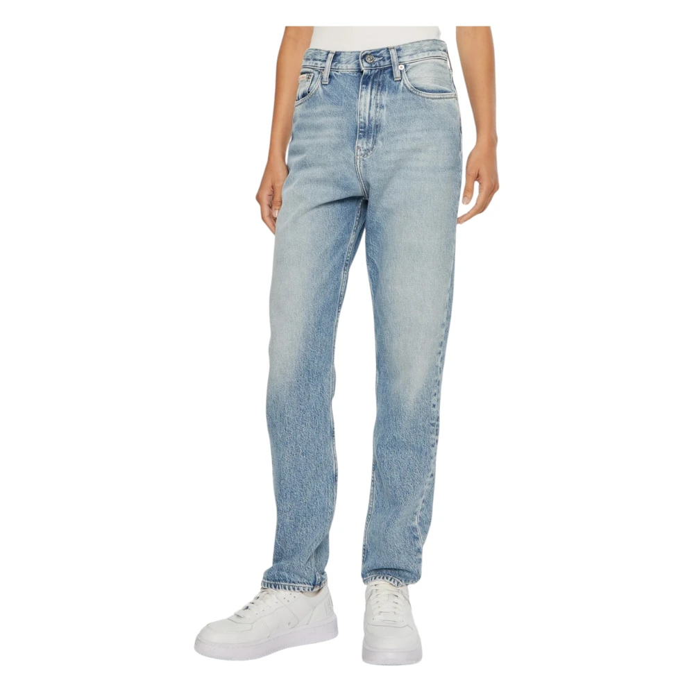Calvin Klein Jeans Authentieke Slim Straight Jeans Blue Dames