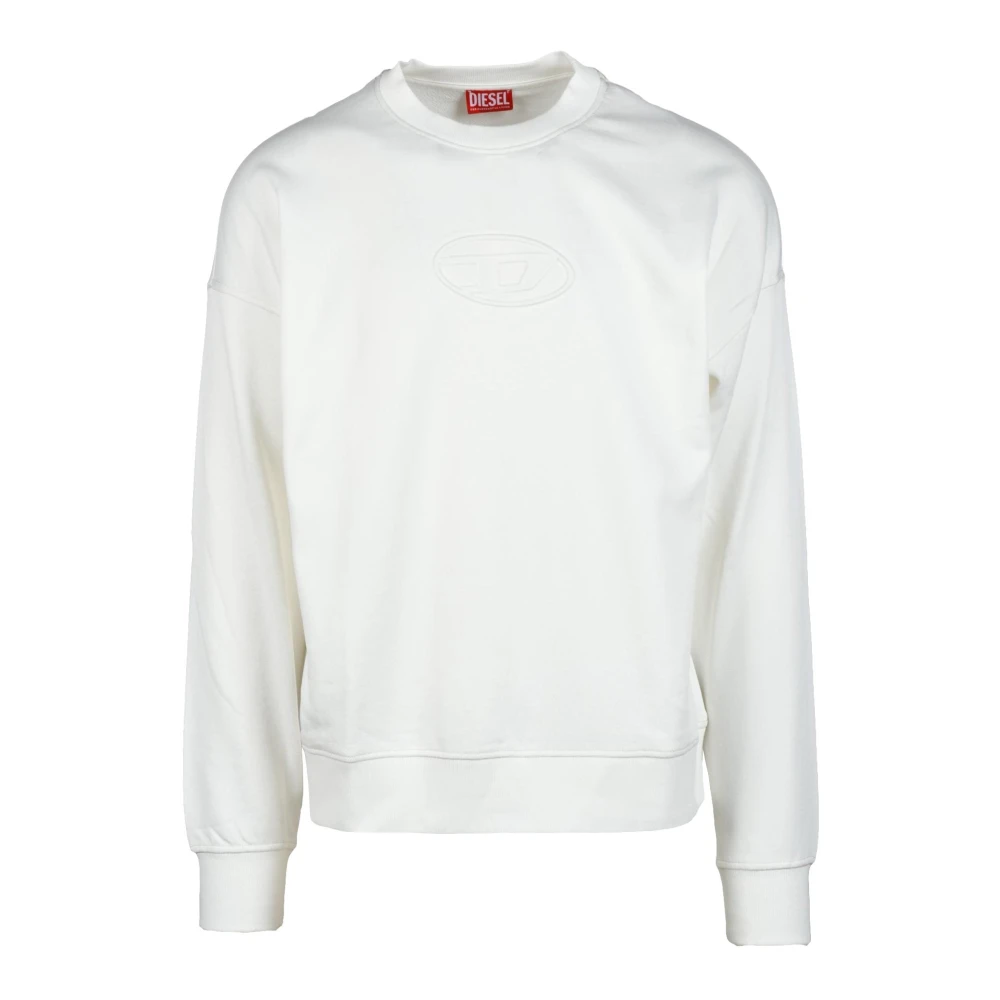 Diesel Katoen Polyester Sweatshirt Model White Heren