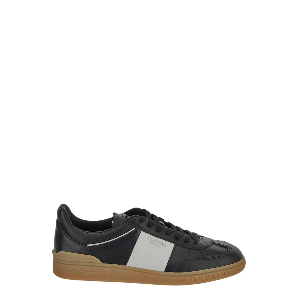 Valentino Garavani Leren Sneaker Upvillage Stijl Black Heren