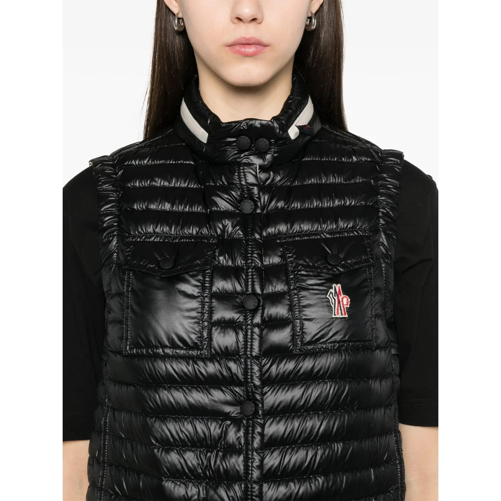 Moncler Stijlvolle Gumiane Jas Black Dames
