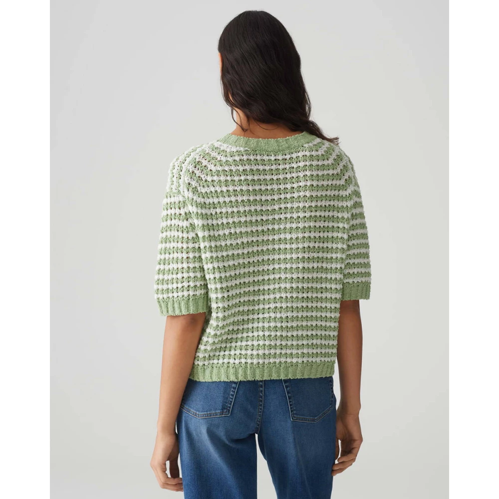 Opus Stijlvolle Pullover met Palvadora Detail Green Dames