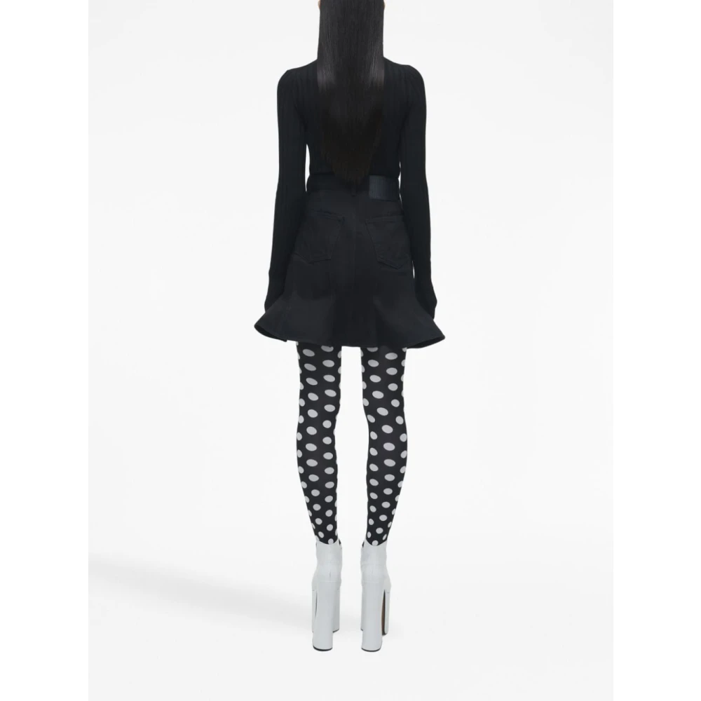 Marc Jacobs Zwarte Gerimpelde Rok met Hoge Taille Black Dames