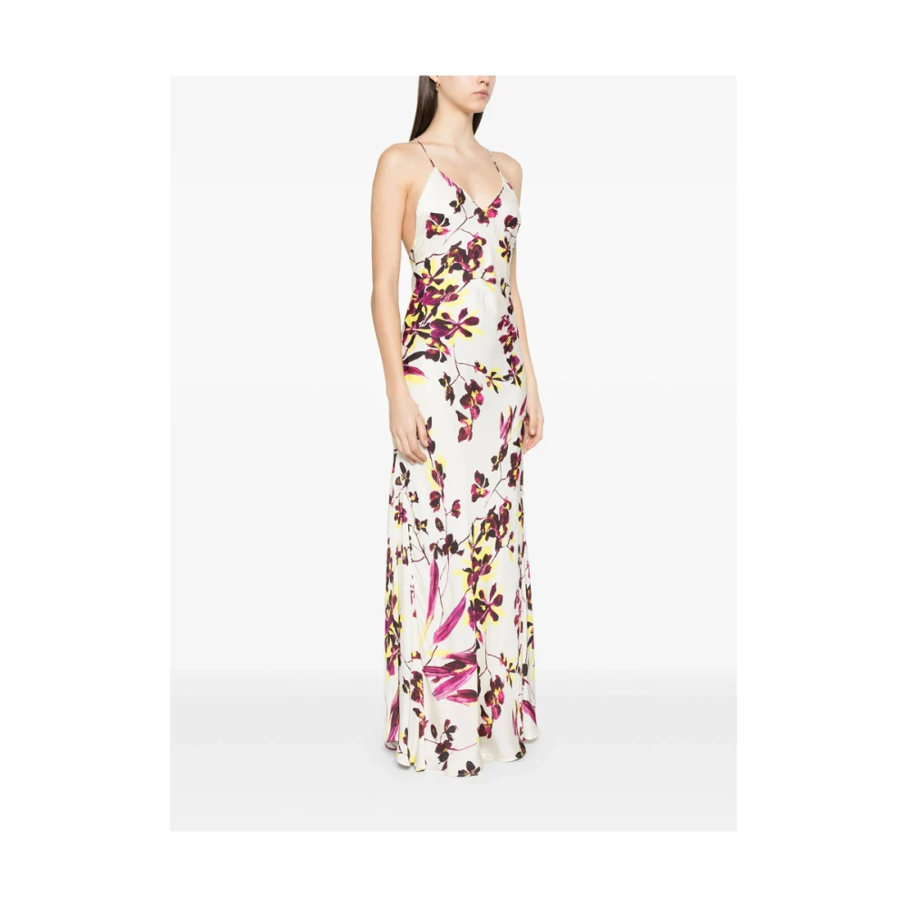 Raquel Diniz Bloemenprint Open Rug Jurk Multicolor Dames