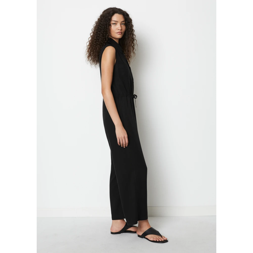 Marc O'Polo Mouwloze jumpsuit Black Dames