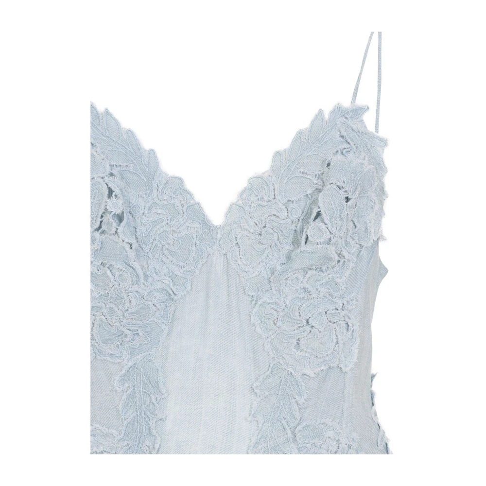 Ermanno Scervino Lichtblauwe Elegante Jurk Blue Dames