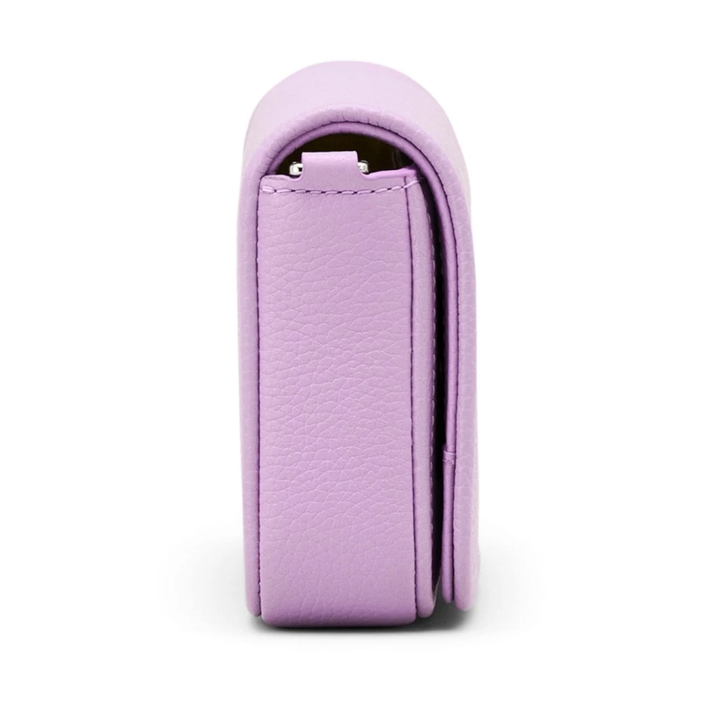 Marc Jacobs Mini Tas Lila Leer Magnetische Sluiting Purple Dames