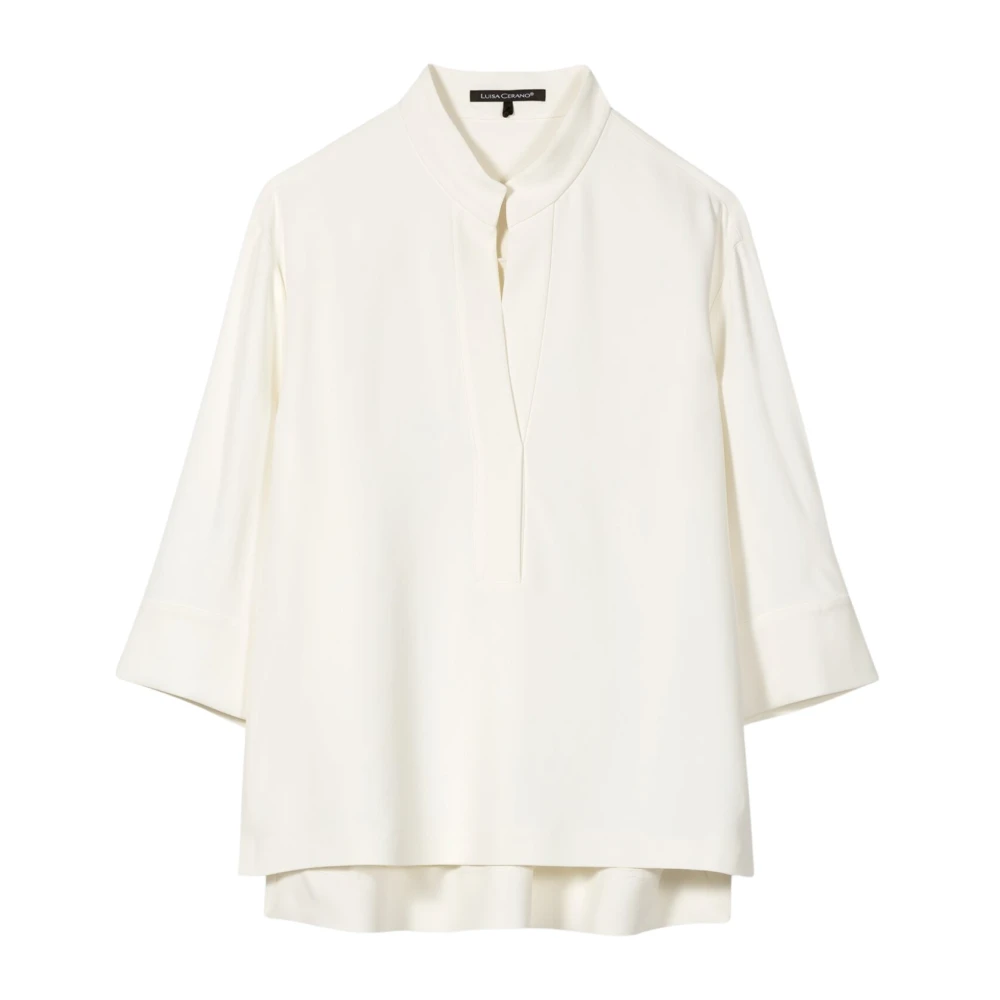 Luisa Cerano Women's White Blouses, M, Tunic Blouse