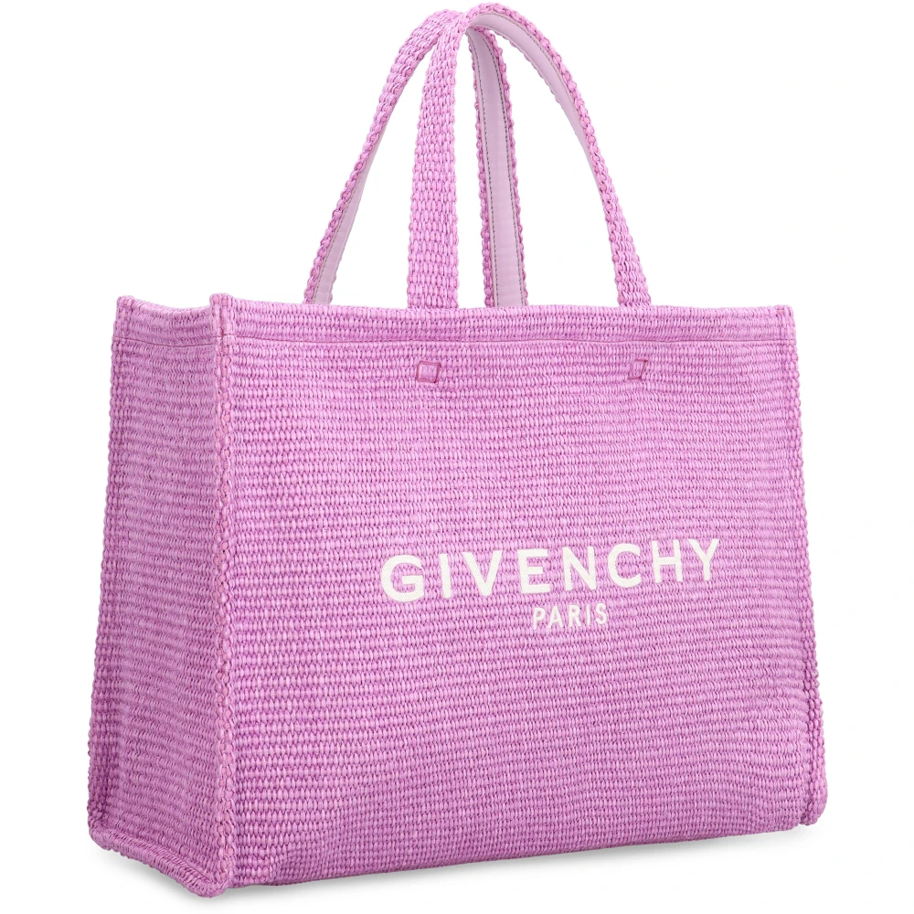Givenchy Rieten Geweven Tote Bag Pink Dames