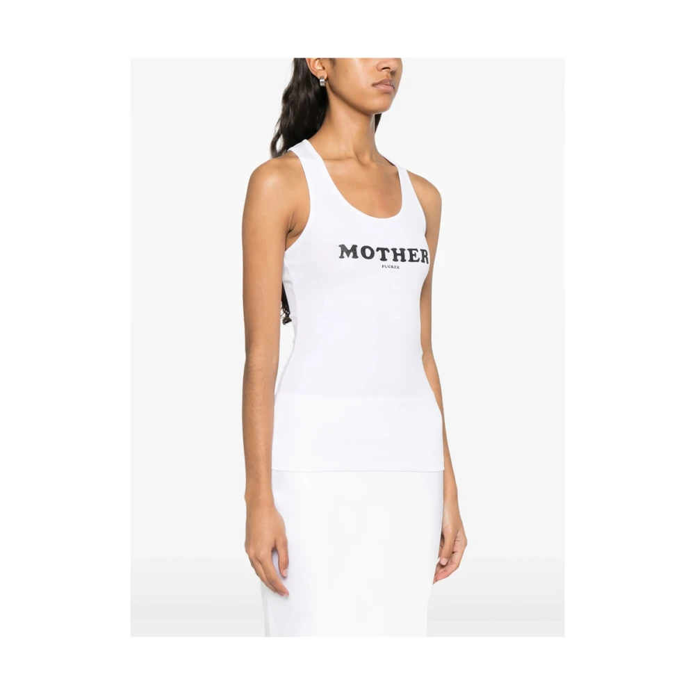 Stella Mccartney Witte Mouwloze Racerback Top White Dames