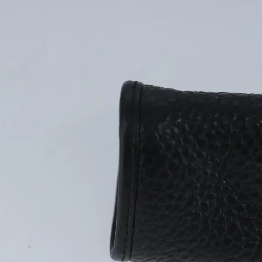 Dior Vintage Pre-owned Leather wallets Black Dames