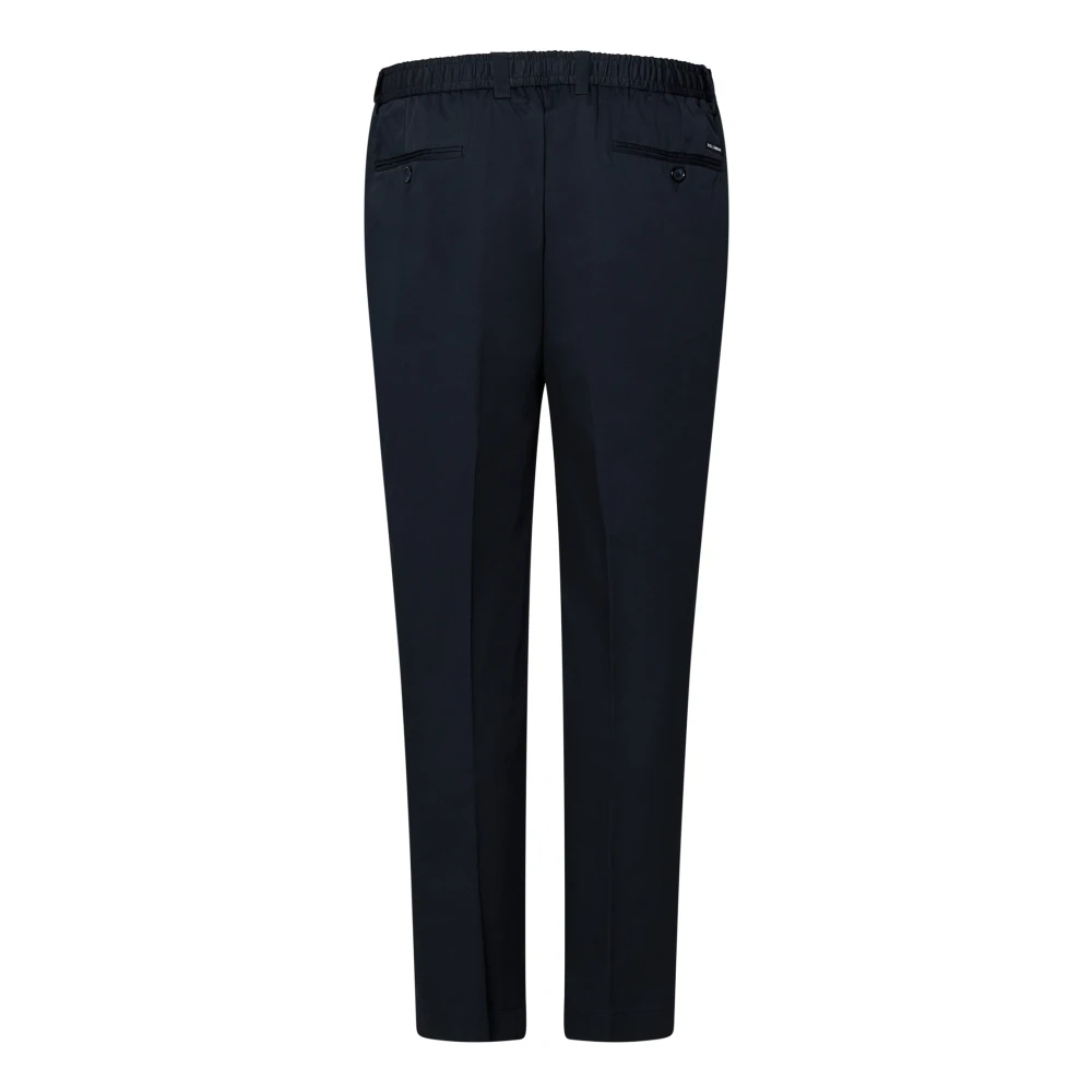 Dolce & Gabbana Navy Blauwe Broek met Knoopsluiting Blue Heren