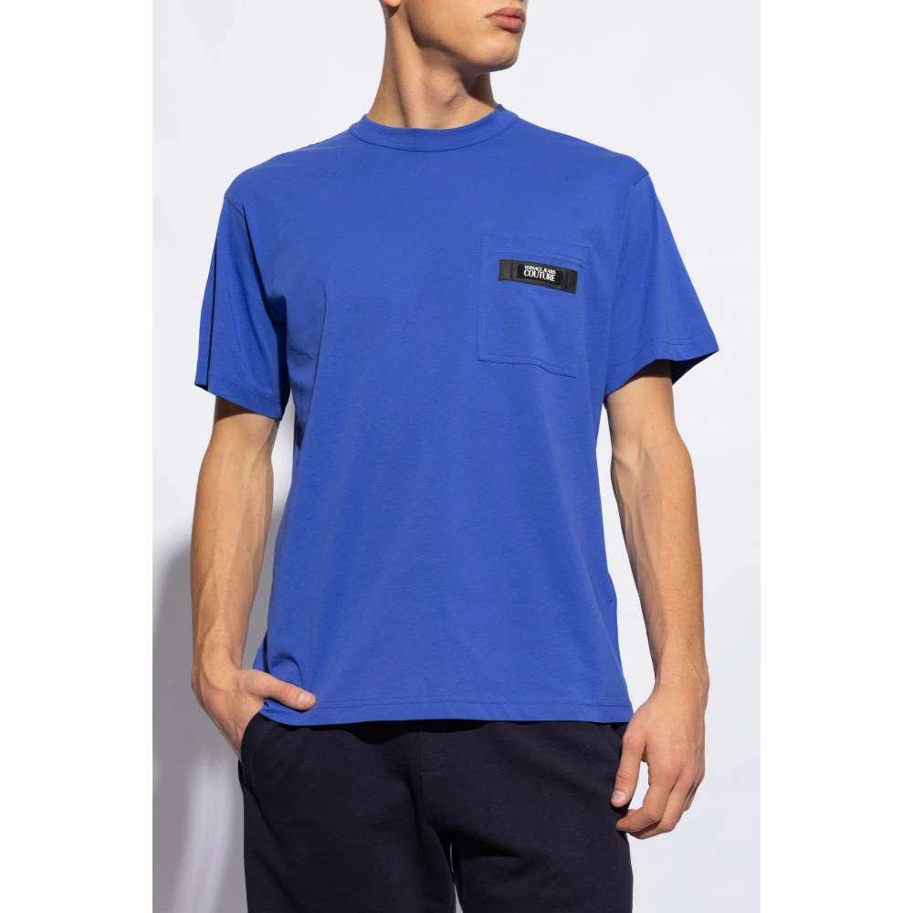 Versace Jeans Couture T-shirt met zak Blue Heren
