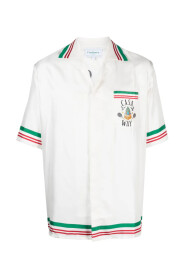 Camicia in Seta con Colletto a Maglia