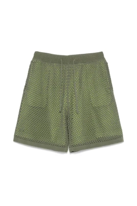 Grön Elastisk Dragsko Shorts