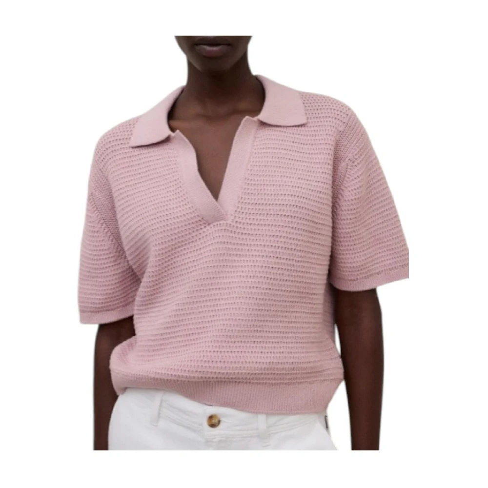 Ecoalf Women's Pink V-Neck Knitwear, Xs, Anna V-Neck Jumper