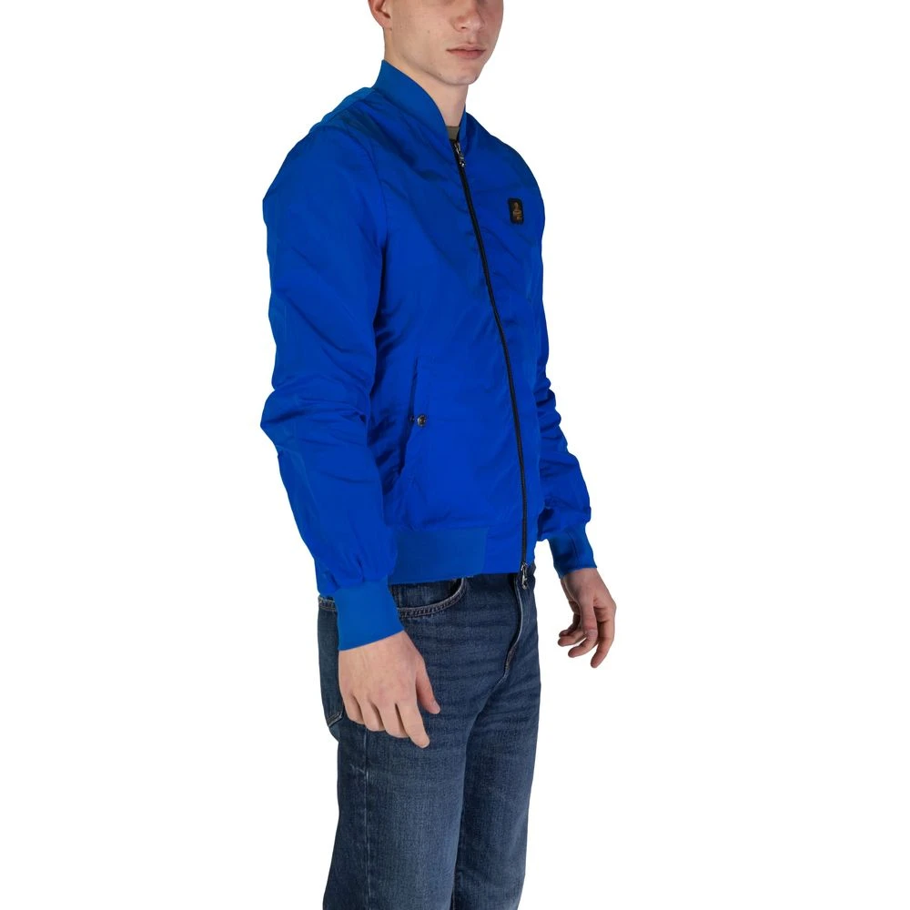 RefrigiWear Blauwe Polyamide Jas Herfst Winter Collectie Blue Heren