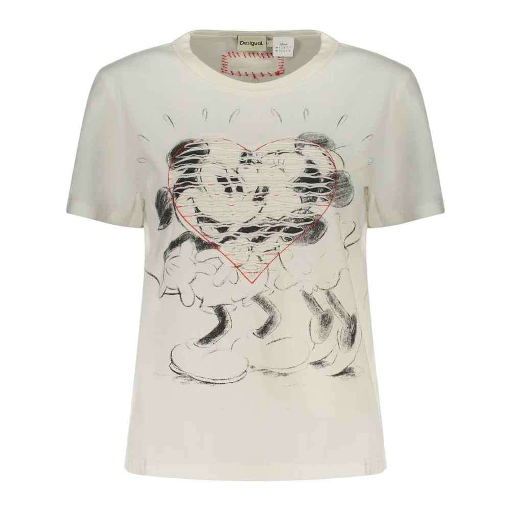 Desigual Women's White Core Mickey T-Shirt