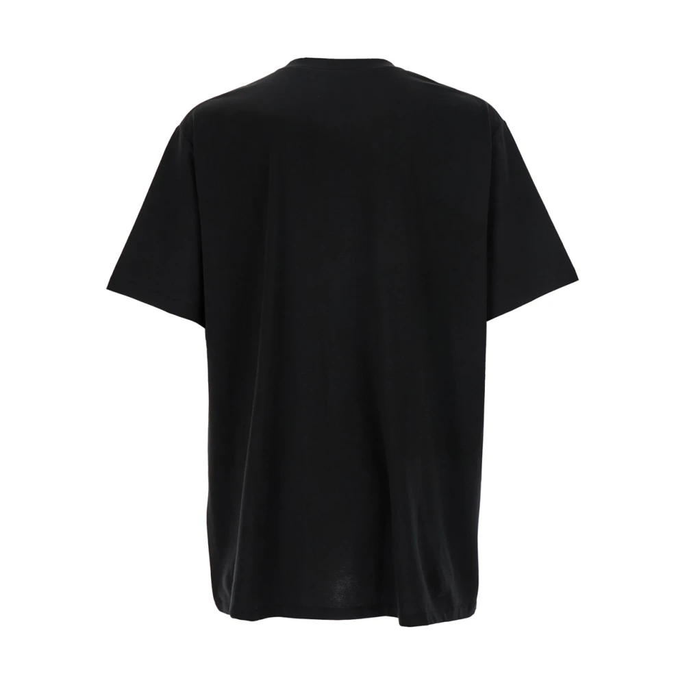 Balmain Zwart Logo Crewneck T-shirt Katoen Man Black Heren