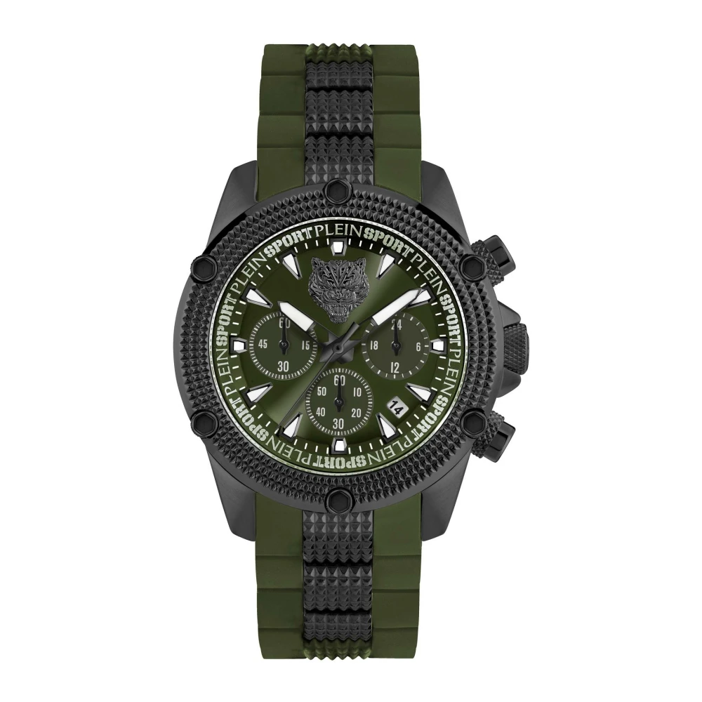 Plein Sport Men's Green Watches, One Size, Hurricane Chrono