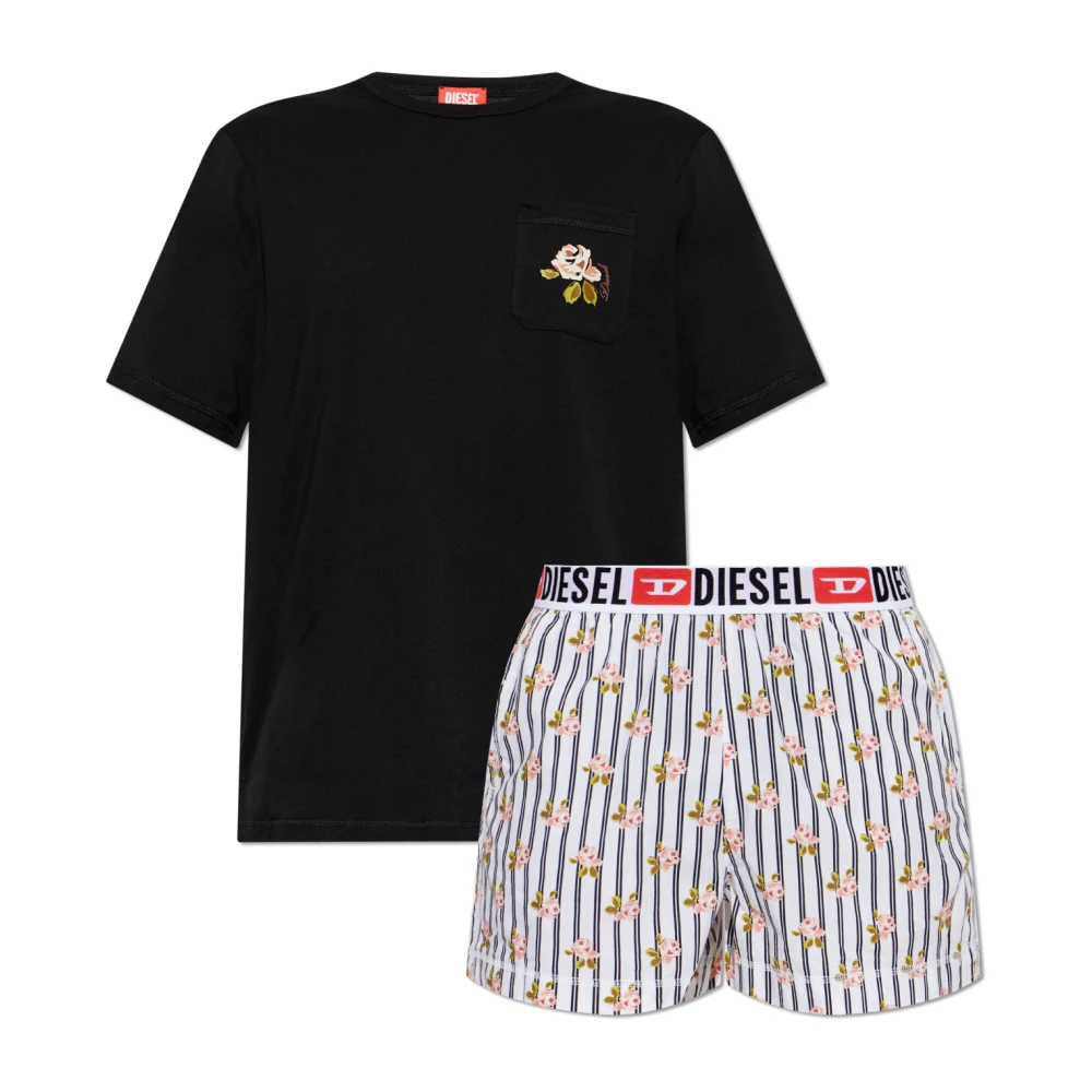 Diesel Kit-Jack-D-Core Conjunto De Pijama De Dos Piezas Nightwear & Lounge Hombre Negro Xl