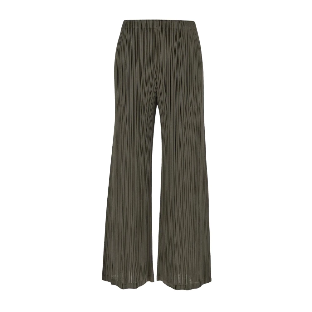 Issey Miyake Wide Trousers Green Dames