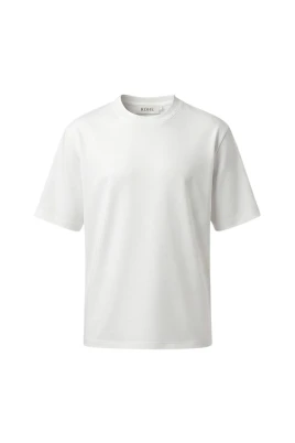 Oversized T-shirt i bomull och siden