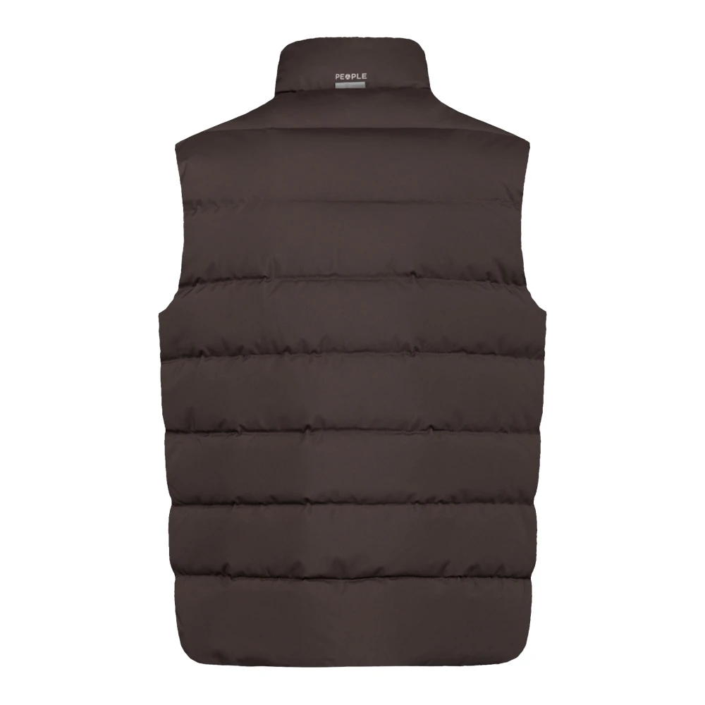 People of Shibuya Gewatteerd Technisch Gilet met Donsvulling Brown Heren