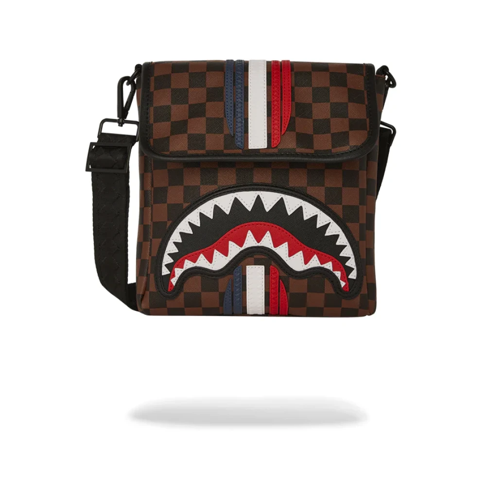Sprayground Men's Brown French Machine Messenger Sling Bag