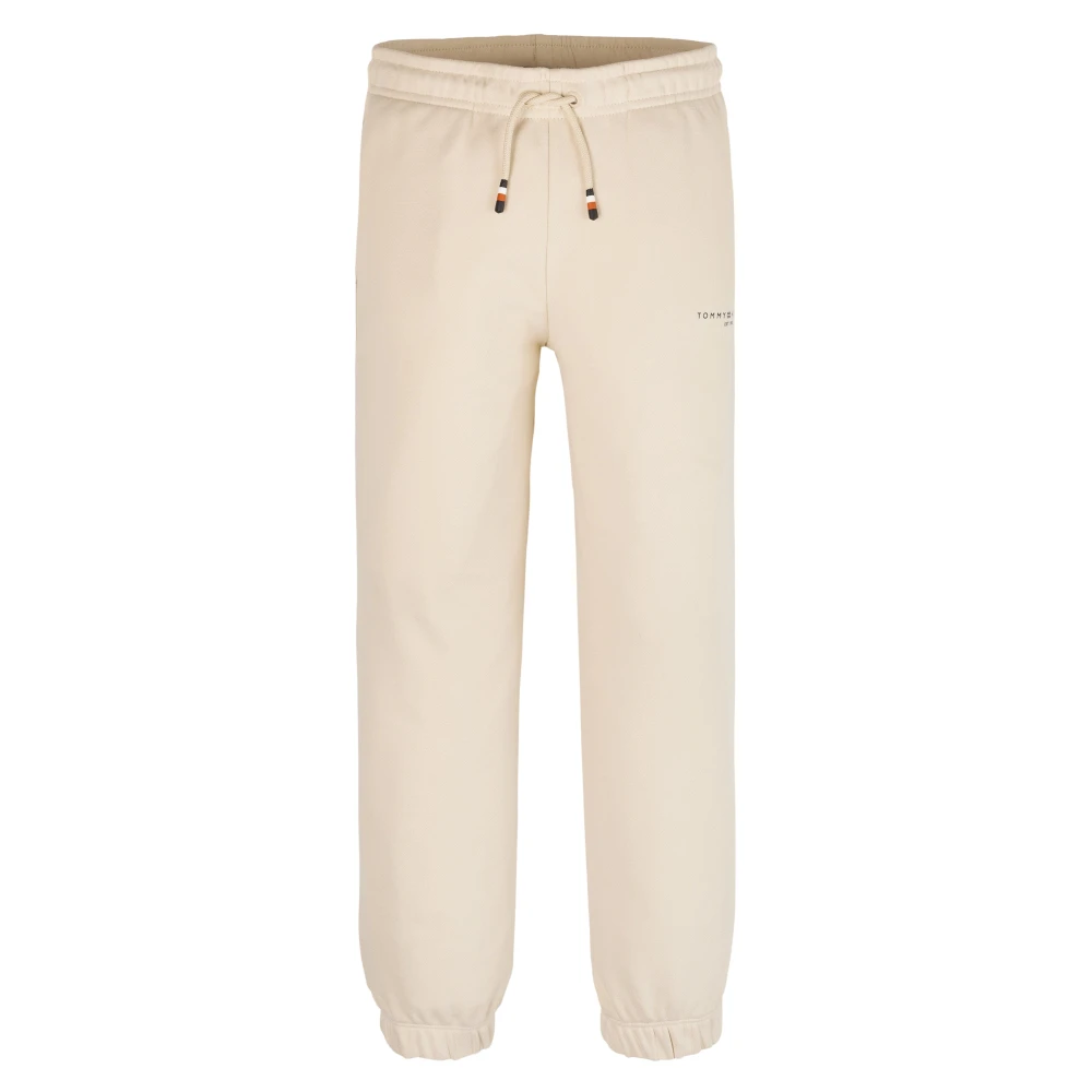 Tommy Hilfiger Unisex Kids Beige Kids Mini Corp Logo Joggers In