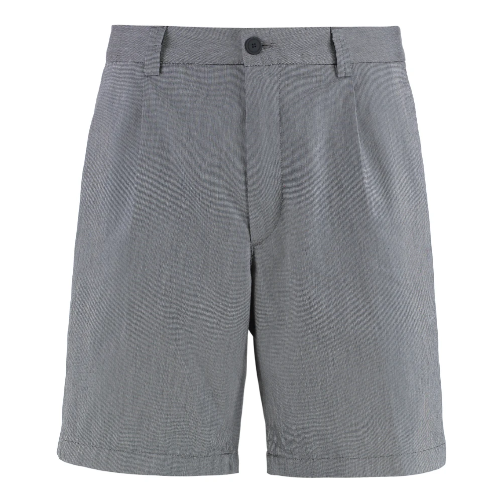Hugo Men's Gray Casual Shorts, S, Bermuda Shorts With Cotton Blend Fabric