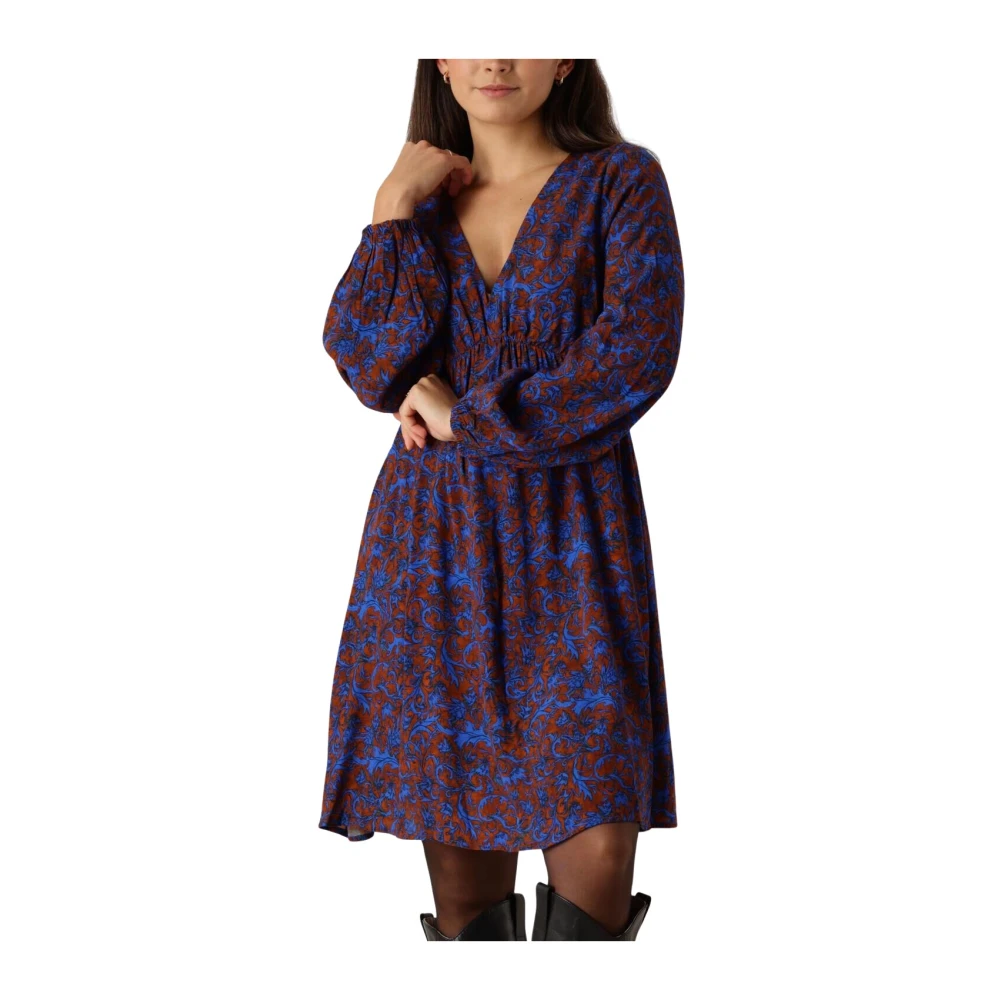 Ydence Blauwe Bloemen Mini Jurk Jaely Blue Dames