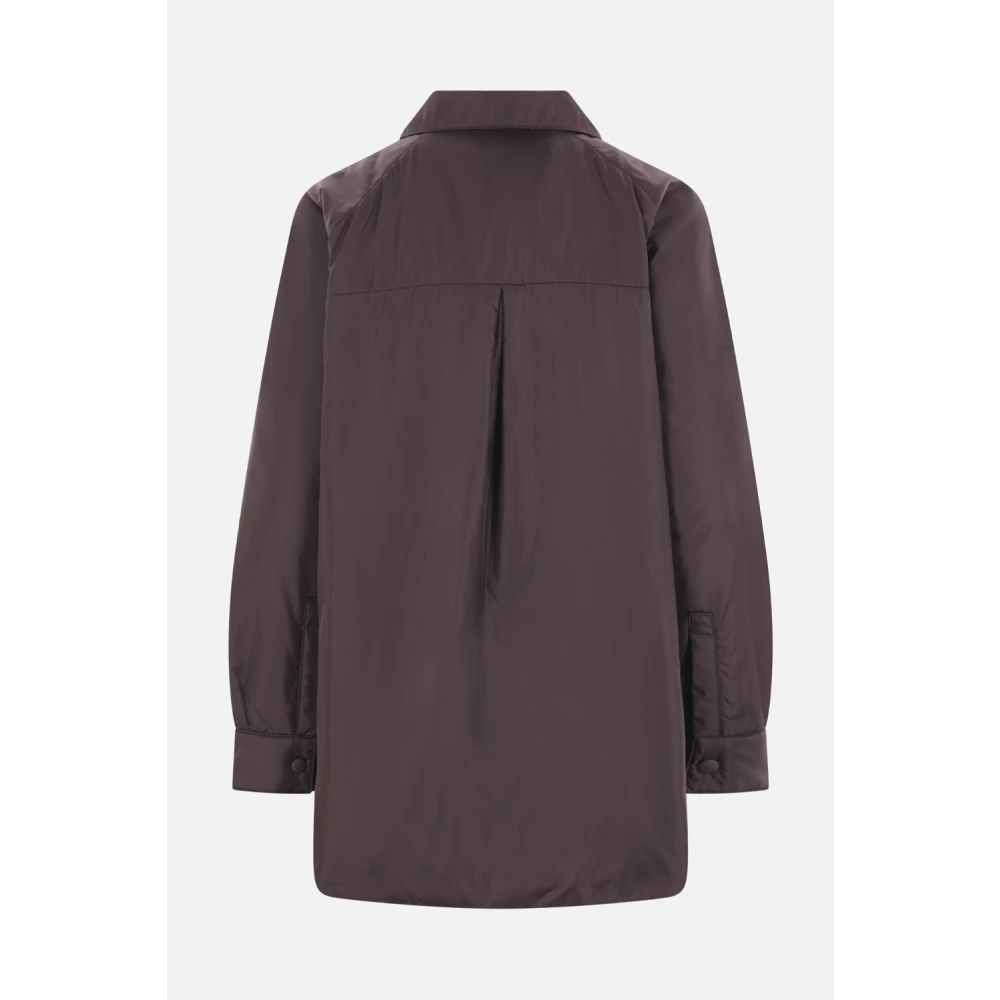 Aspesi Bruine Nylon Thermore Jas Shirt Brown Dames