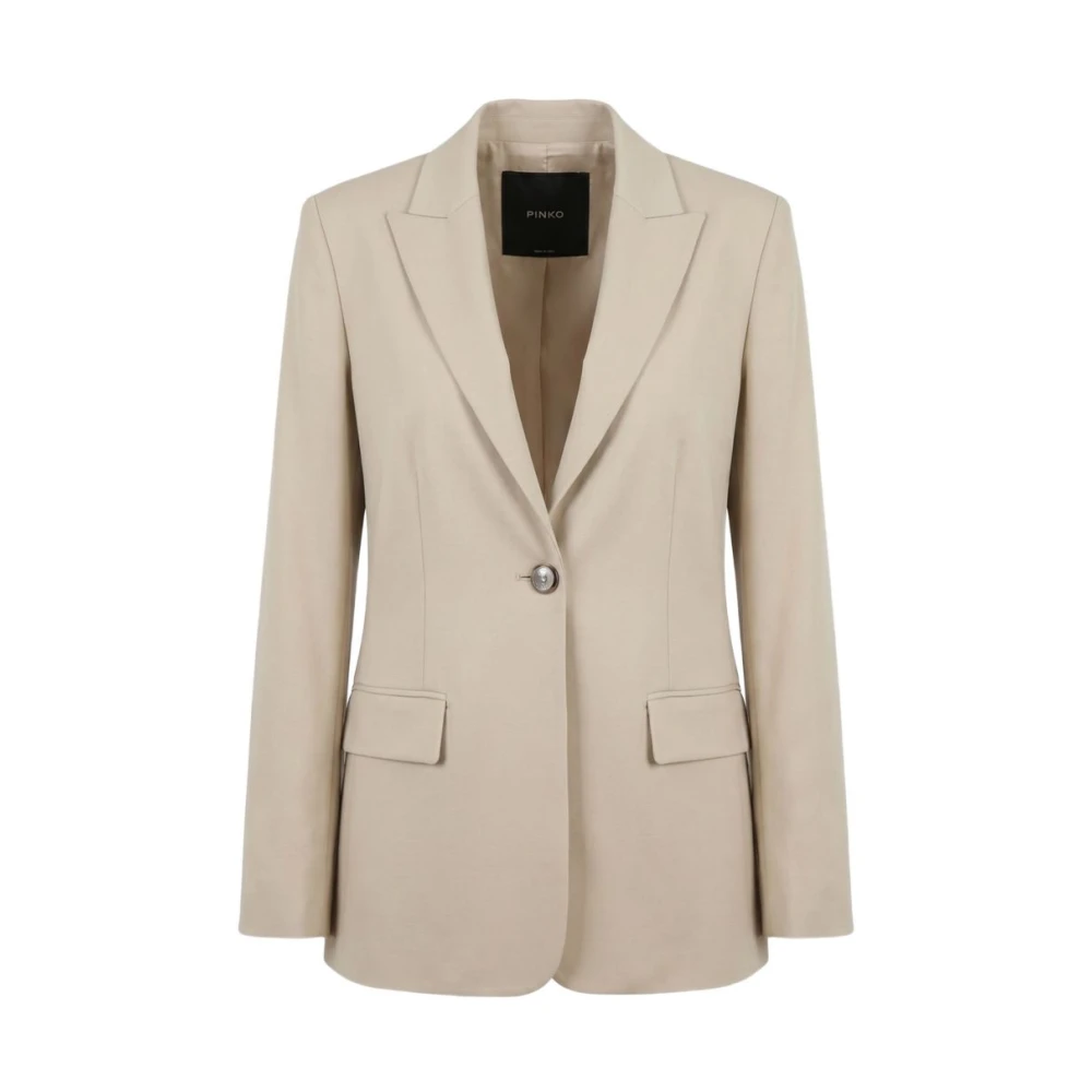 Pinko Beige Blazers, Female, M, Jackets