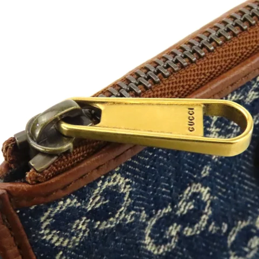 Gucci Vintage Pre-owned Canvas wallets Blue Dames