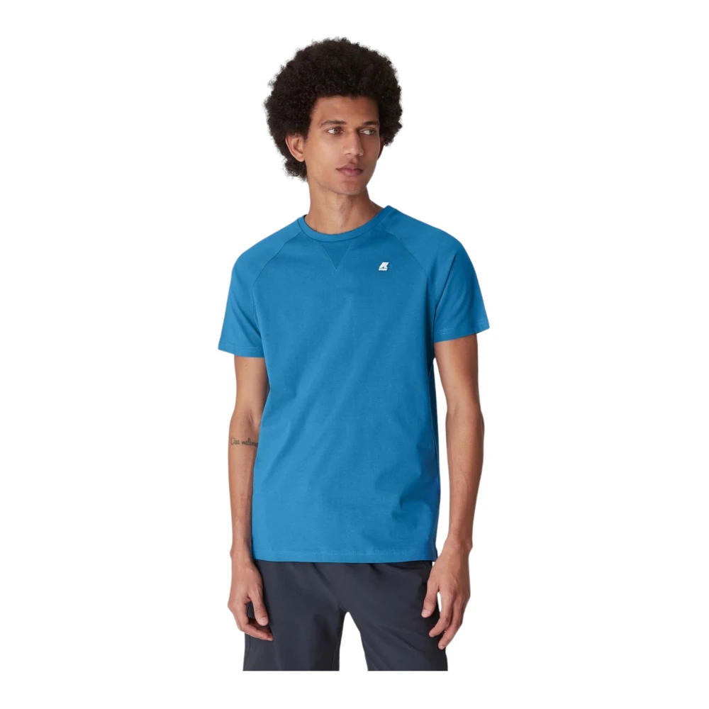 K-way Korte Mouw T-shirt Blue Heren