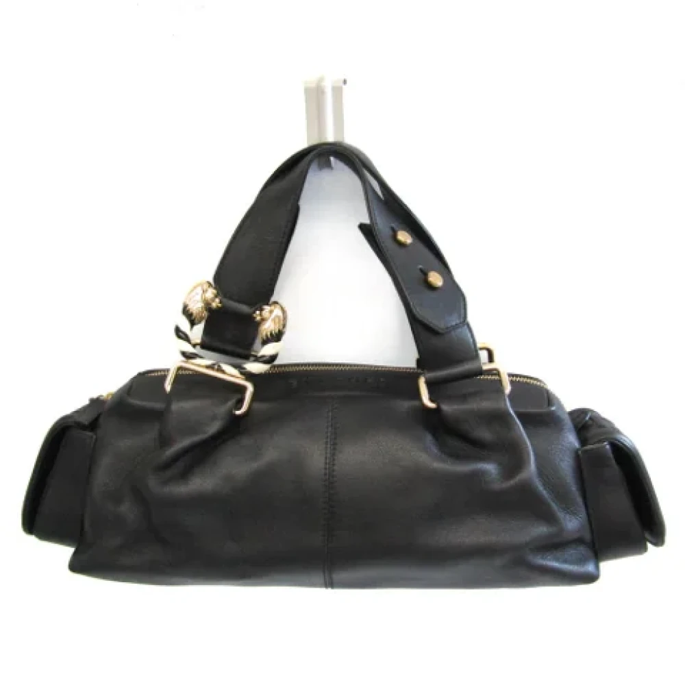Bvlgari Vintage Pre-owned Leather handbags Black Dames