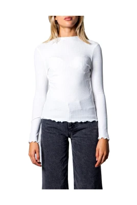 Elegant Vit Turtleneck Tröja