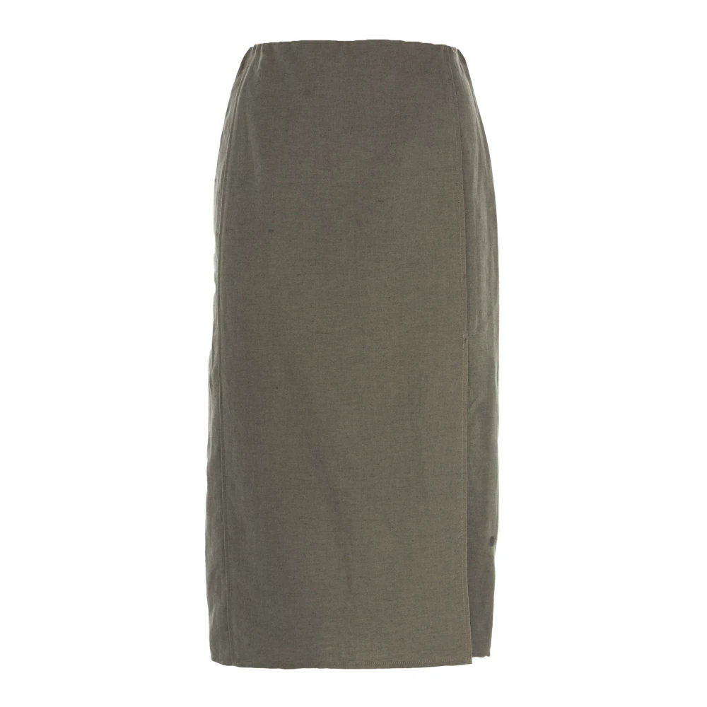 PATRIZIA PEPE Grijze Tech Longuette Rok Outlet Prijs Gray Dames